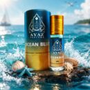 Ayaz Ocean Blue Attar 6ML – Fresh Aquatic Long Lasting Alcohol-Free Roll-On Perfume for Men & Women