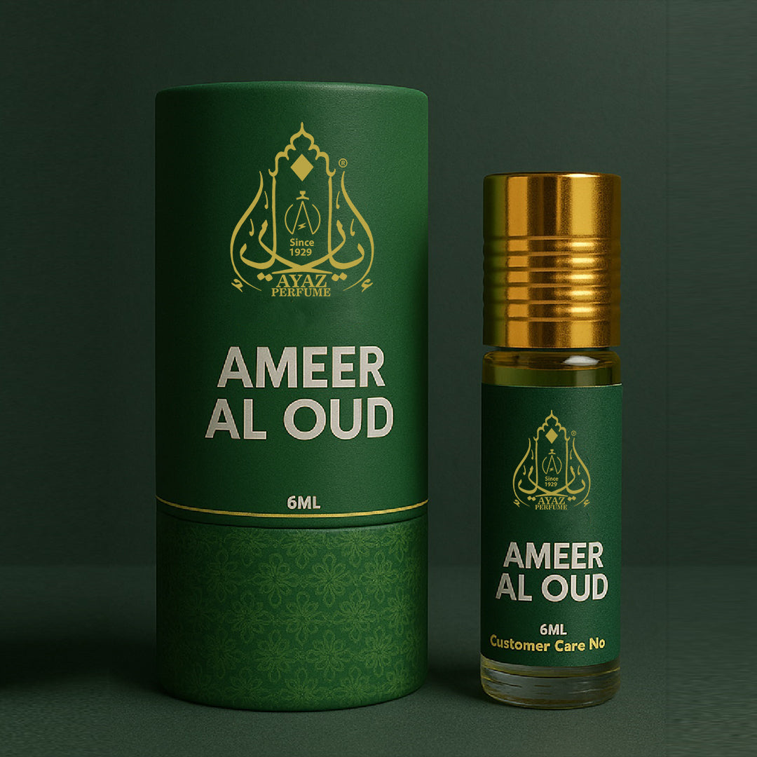 Ayaz Perfume Ameer Al Oud | Long-Lasting Roll-On Attar – 6ml ( Pack of 2 )