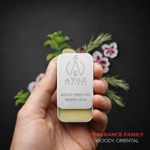 Ayaz Perfume White Oud Solid Wax Perfume Roll-Up Slider | Strong & Lasting Fragrance | Skin Friendly Wax Perfume | Smooth Natural Texture | Easy to use | Gift Perfume 10g